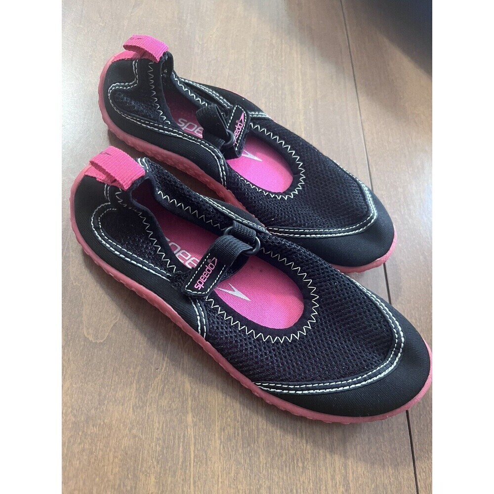 Speedo Girls Water Shoes Black Pink 11/12